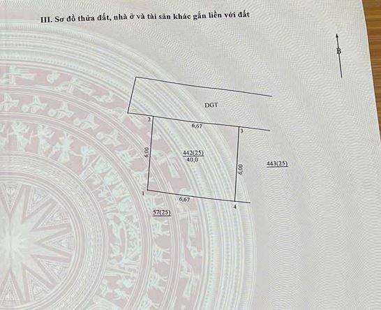 Bán Đất Huyện Đan Phượng | Xã Thọ Xuân 40m2 Mặt Tiền 6.7m Giá 2.05 Tỷ