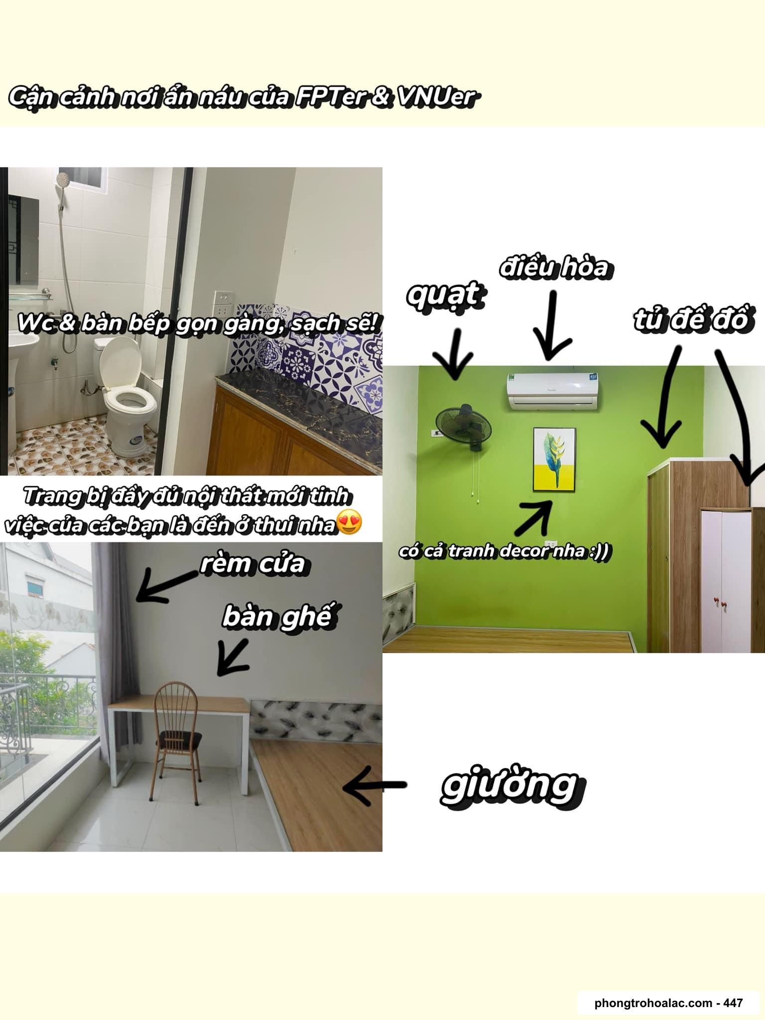 Cho Thuê Nhà Gần Đại Học FPT | Cách Dưới 2km | Nhà Trọ Nhà Chúng Tớ